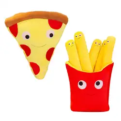 3D 50 см Милая мультяшная выразительная пицца, подушки картофеля фри, креативная пицца фри Мягкие плюшевые игрушки, украшение дома в наличии