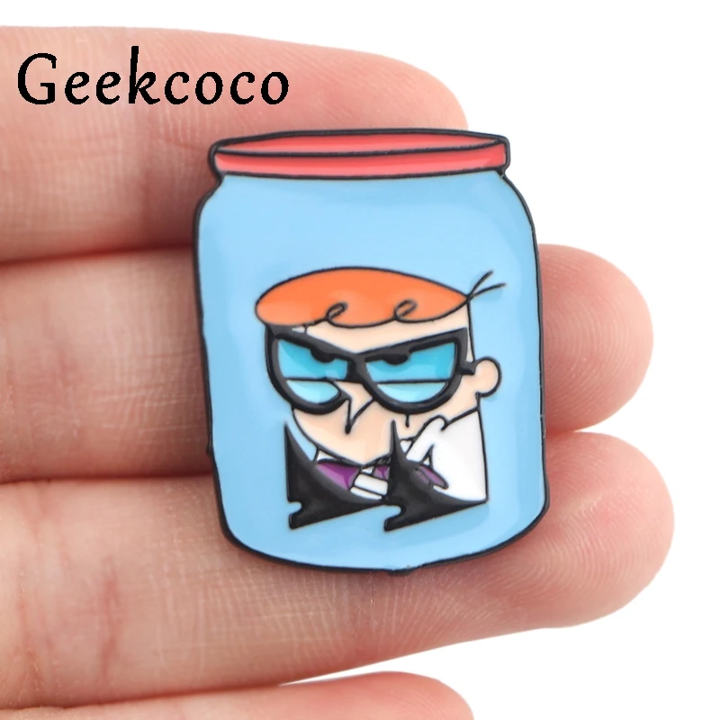 Забавный мультфильм Dexter's Lab брошь, эмалированные булавки, джинсовые куртки, нагрудные булавки для сумки, бейджи, ювелирные изделия для женщин и мужчин, коллекция подарков J0694
