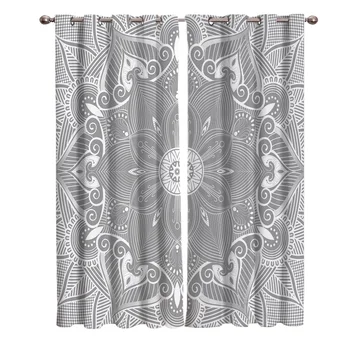 

Mandala Living Room Bathroom Curtains Kids Curtain Panels With Grommets Window Draperies Valance Curtains Window Valances