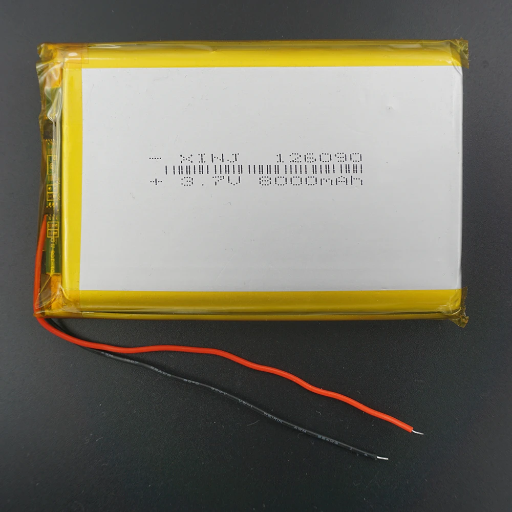 XINJ 3 7 В 8000 мАч литий полимерный аккумулятор 126090 для PSP GPS DIY ipod PAD Средний