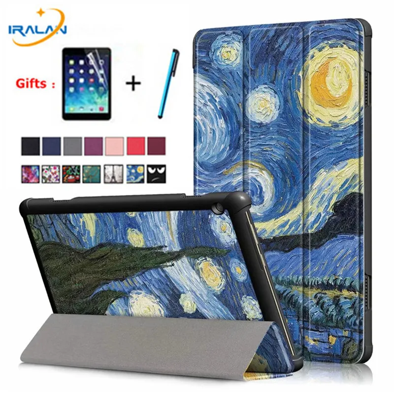 Case For Lenovo Tab M10 TB-X605L TB-X605F TB-X505F 10.1" Slim Magnetic Folding PU Leather Stand Tablet Cover Funda+Stylus+Film |