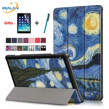 

Case For Lenovo Tab M10 TB-X605L TB-X605F TB-X505F 10.1" Slim Magnetic Folding PU Leather Stand Tablet Cover Funda+Stylus+Film