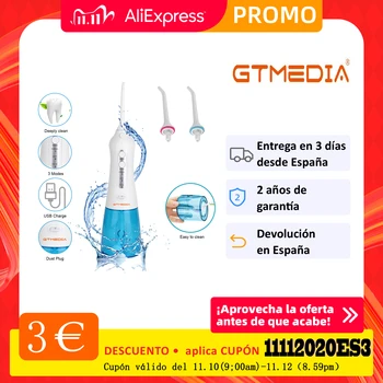 

GTMEDIA Dental Oral Irrigator Teeth Cleaner USB Rechargeable IPX7 Waterproof Gravity Ball Cordless Portable Water Flosser Pick