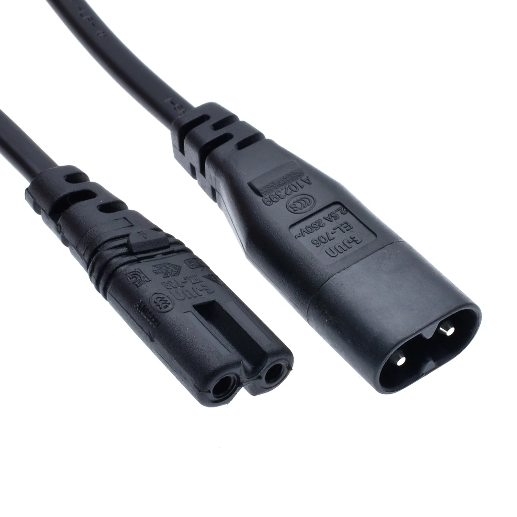 IEC 320 C7-C8  ڵ, C8 -C7   ̺, C7  ڵ , 0.75mm ̾ , 1.8M/6ft
