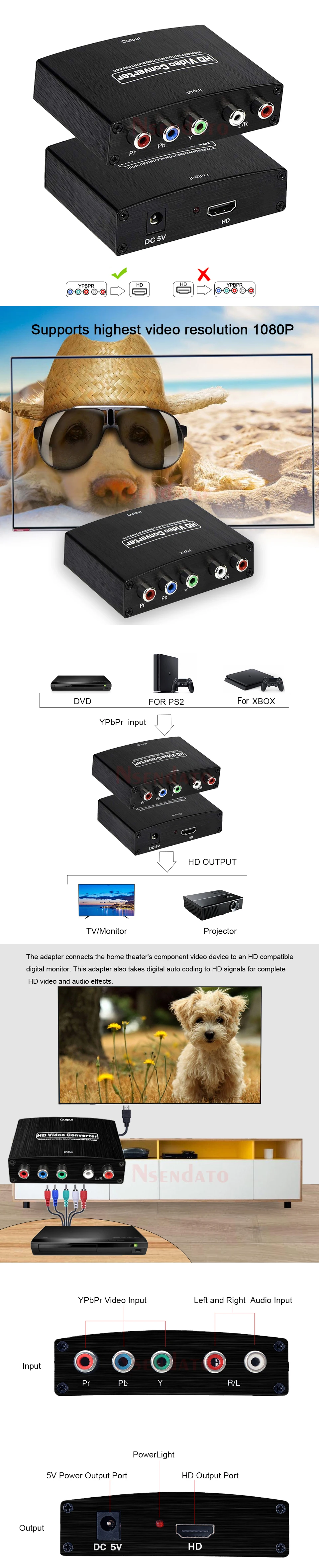 de vídeo adaptador rca para hd conectores