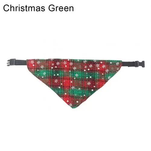 Christmas Green Слюнявчик для собак, бандана с рождественской елкой Сантой и снеговиком, нагрудник, треугольный шарф, шейный платок для маленьких и средних животных - Цвет: Christmas Green