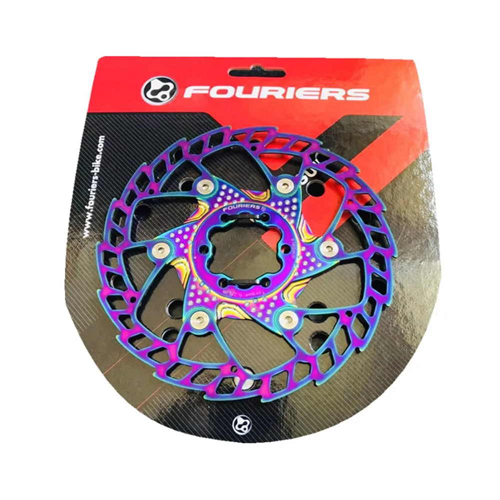 FOURIERS Велосипедный тормозной диск MTB Горный шоссейный велосипед плавающий дисковый тормоз ротор 140 160 180 203 мм шесть отверстий дисковые роторы