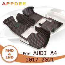 APPDEE רכב רצפת מחצלות לאאודי A4 Hatchback B9 2017 2018 2019 2020 2021 אישית אוטומטי רגל רפידות רכב שטיח כיסוי