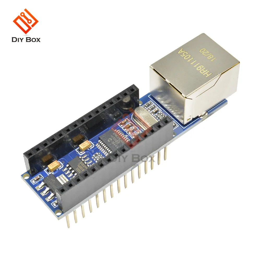 10 шт. мини ENC28J60 веб-сервер модуль Ethernet щит плата для Arduino Nano v3.0