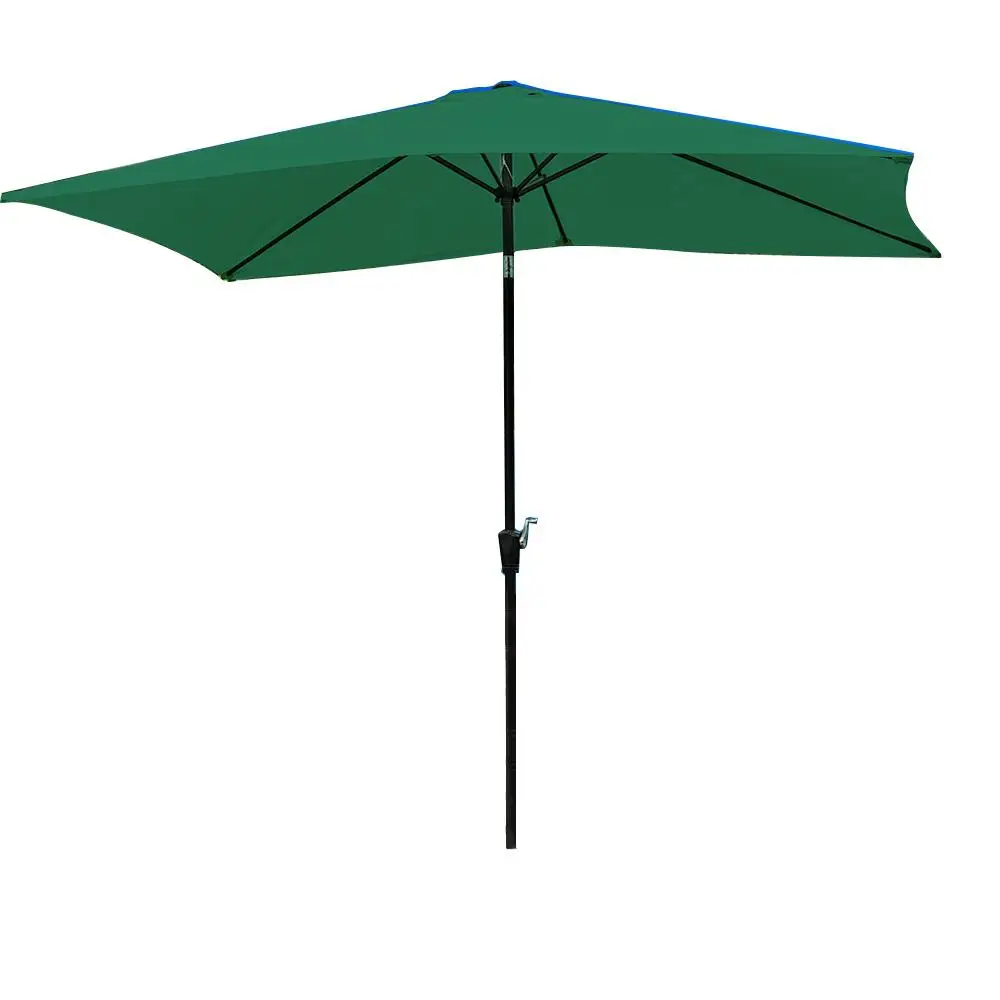 

AsyPets Hand-Crank Lift Rectangle Garden Parasol Patio Sun Shade Umbrella