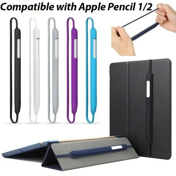 Силиконовый карандаш Обложка держатель защитный чехол для Apple Pencil 1st 2nd горячий защитный рукав крышка Черный Серый Фиолетовый Синий
