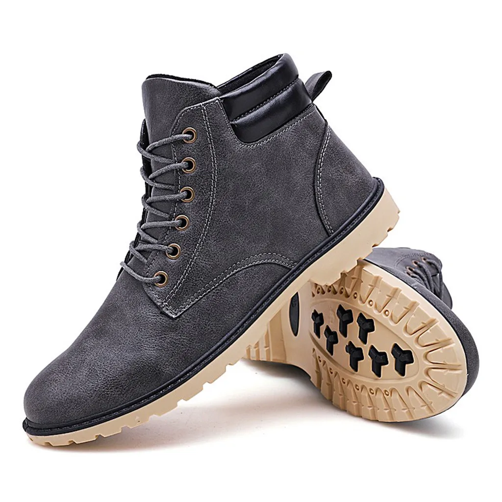 YOUYEDIAN зимние мужские ботинки водонепроницаемые удобные мужские повседневные Теплые ботильоны на шнуровке мотоциклетные ботинки sapato masculino mocassim#912g30