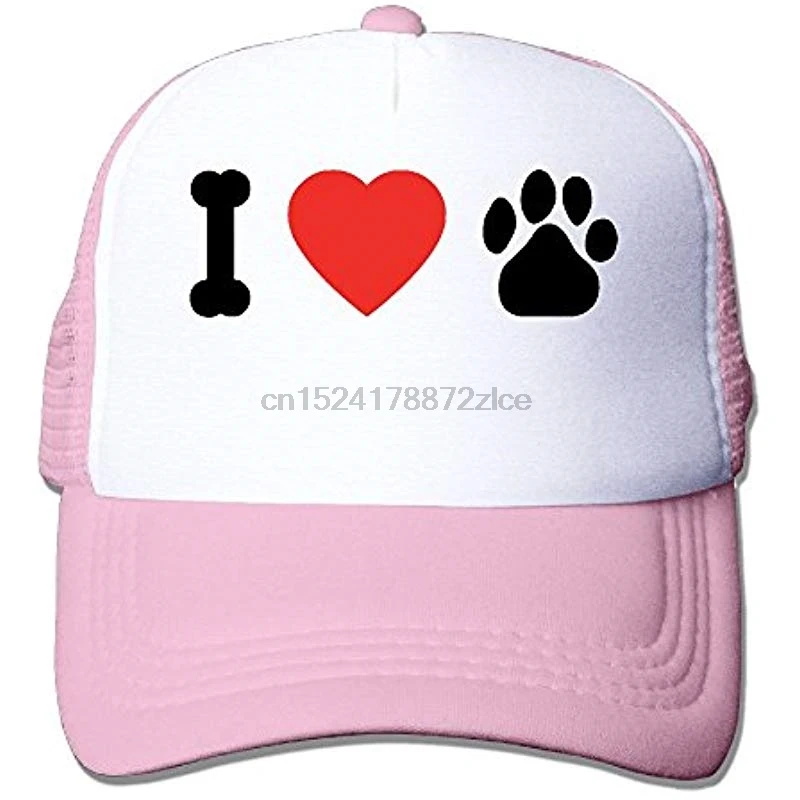 Я люблю собак сетки Дальнобойщик Caps_Hats Регулируемый для унисекс черный