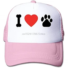 Я люблю собак сетки Дальнобойщик Caps_Hats Регулируемый для унисекс черный