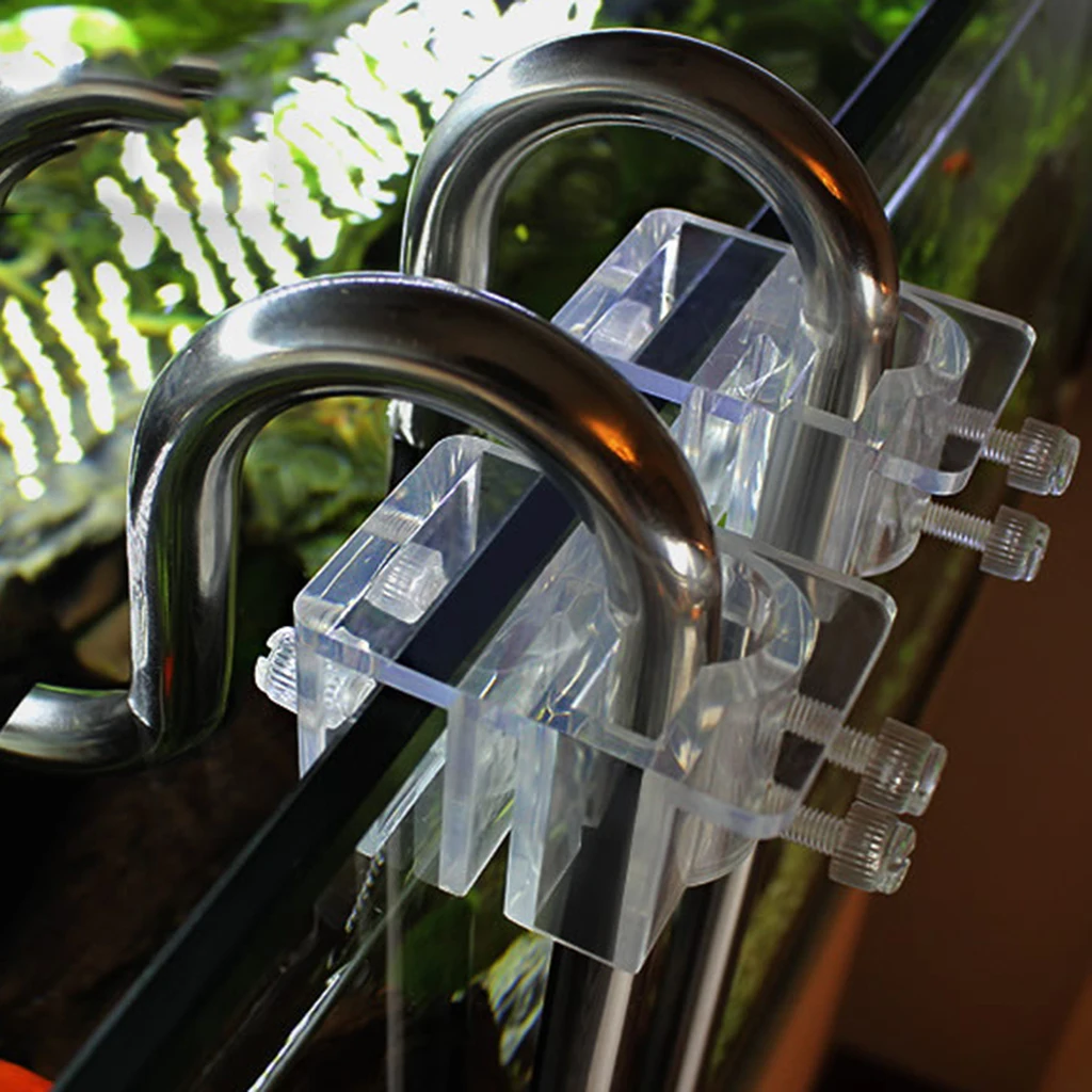 Aquarium Clip Holder Clear Acrylic For 12mm/16mm Tubing