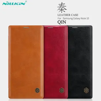 

NILLKIN QIN Series for Samsung Galaxy Note 10 Case Cover Vintage Flip Cover Wallet PU Leather PC Back Cover For Galaxy Note 10+
