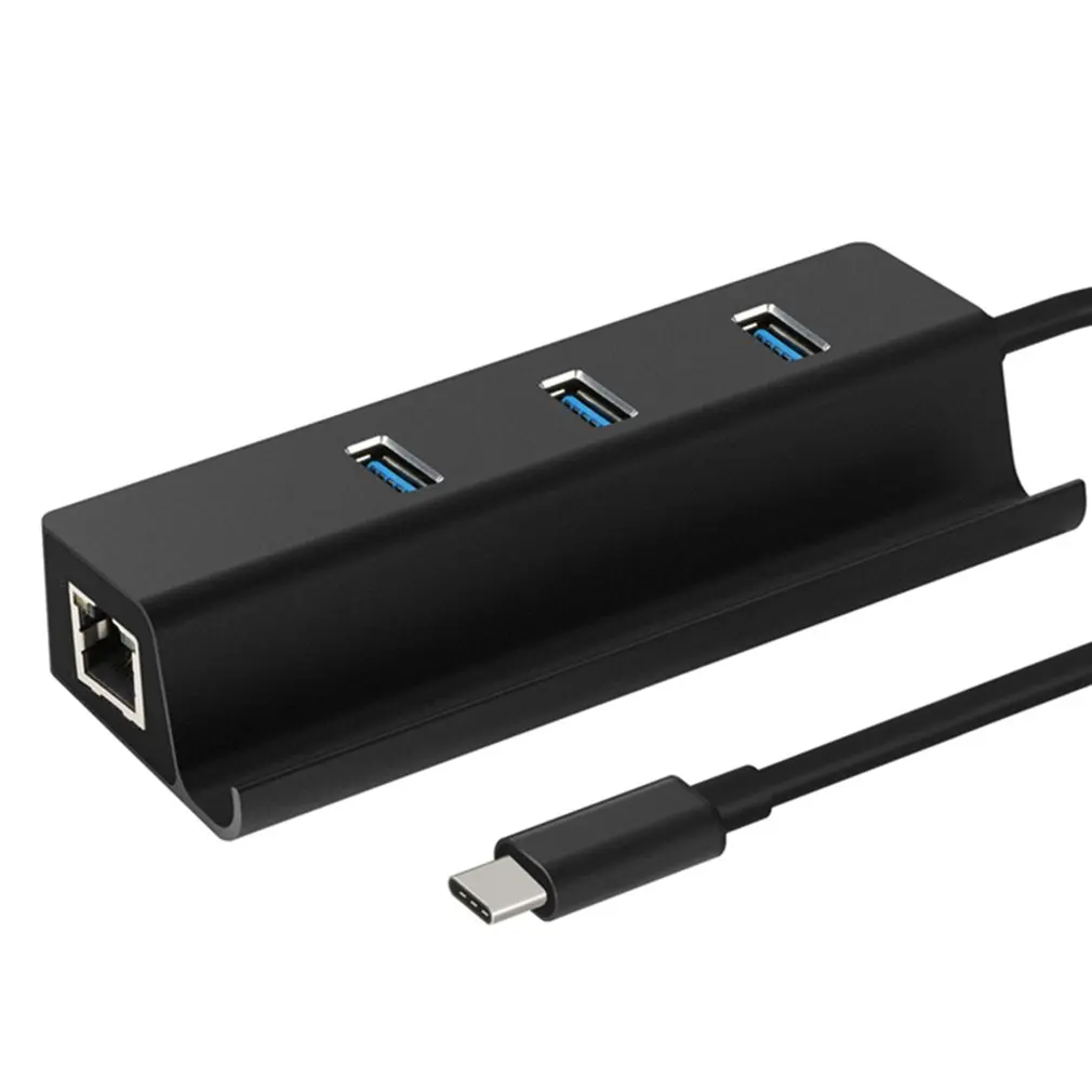 3-Порты и разъёмы USB 3,0 Алюминий сплав кейса+ АБС-пластик крышки ноутбука адаптер концентратор с Gigabit Ethernet сеть передачи данных Порты и разъёмы