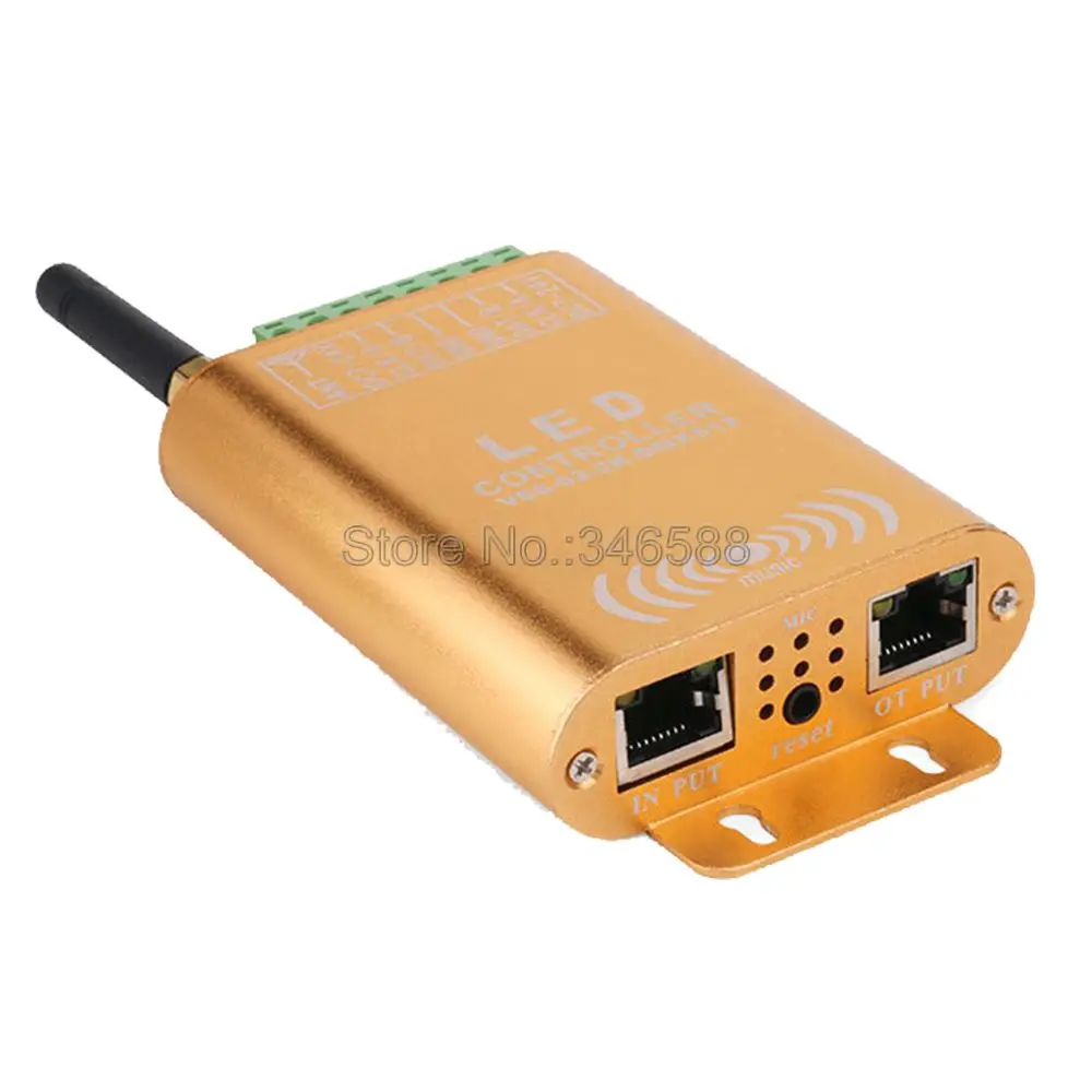 Wifi музыкальный SPI светодиодный контроллер 2048 пикселей цифровой адресный DC12V 24V