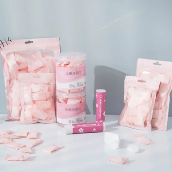 

Disposable Compressed Towel Travel Portable Candy Face Wash Tube Pack Portable Beauty Cleansing Towel