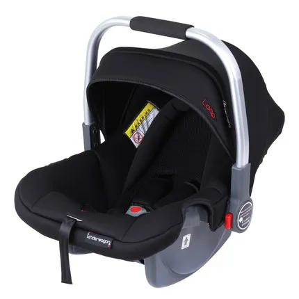 black car seat Двойная многофункциональная коляска, двойная большая детская коляска, kinderwagon, легкая складная коляска, может сидеть и лежать с автокреслом - Цвет: black car seat