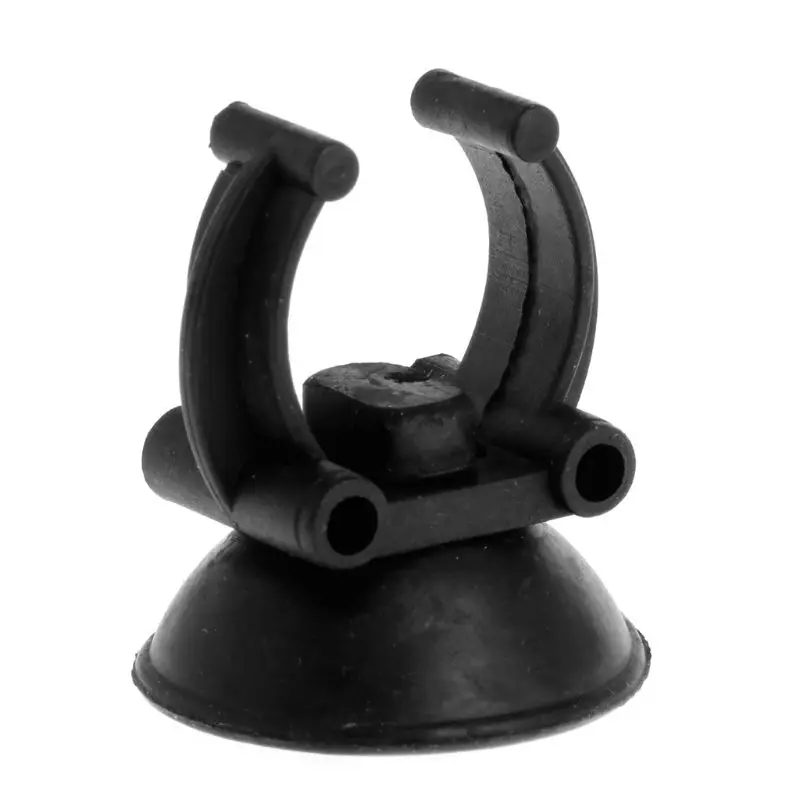1PC Black Suction Cup Clip For Aquarium Heater Tubing Rain Bar
