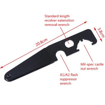 

AR15/M4 Armorer Multi-functional Enhanced Spanner A1/A2 Muzzle Brake Wrench Gunsmith Tools Castle Nut Removal Assembly Tools