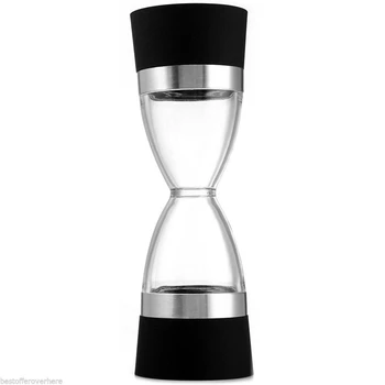 

Hourglass Pepper Grinder - Deluxe 2 in 1 Manual Salt and Pepper Mill Shaker