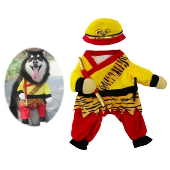 

Standing Monkey King Pet Transformation Suit Crossdresser Costume Soft Dog Cat Suit Lightweight Comfortable and Itch-Free Festiv
