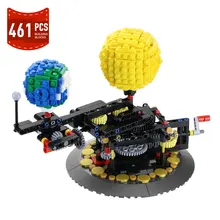 

MOC Idea Blocks Earth Moon and Sun Buliding Block Rotatable Solar System High-Tech Bricks Model Children Toys Xmas Gift