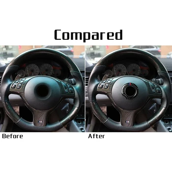 

Car Steering Wheel Center Sticker Carbon Fiber New Practical High quality