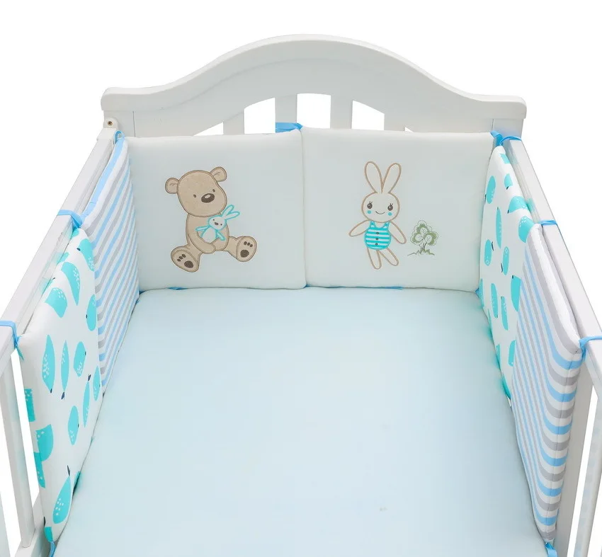 blue cot bumper set