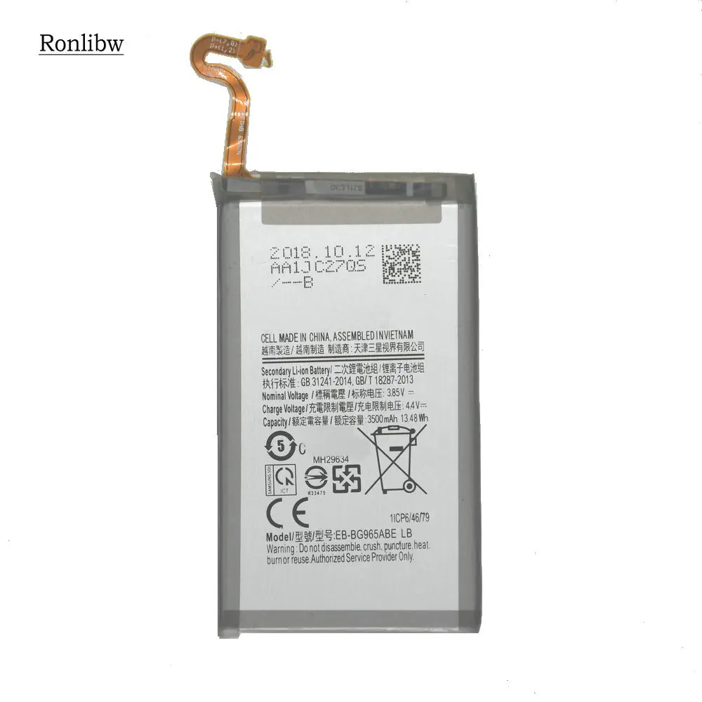 Ronlibw 5 шт. 3500 мА/ч, EB-BG965ABE Замена Батарея для samsung Galaxy S9 плюс(S9+) SM-G965 SM-G9650 SM-G965F батареи