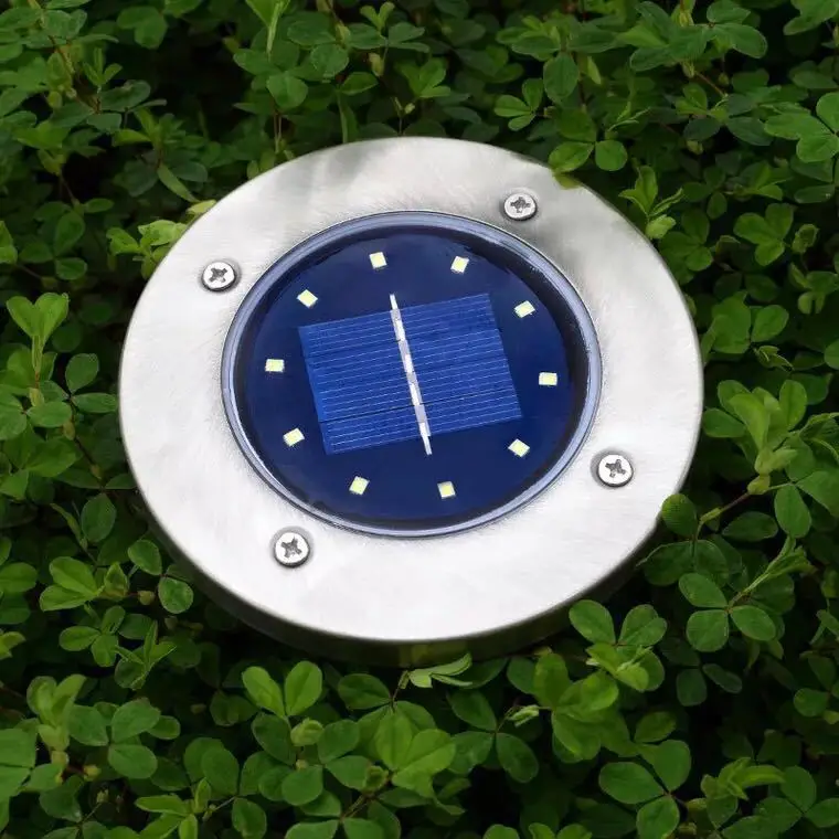 Крест-граница для нержавеющей стали солнечный подземный свет 10LED наружные украшения для двора свет водонепроницаемый Газон лампа