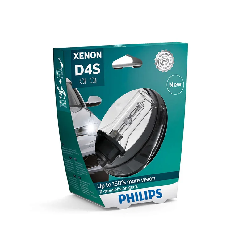 Штепсельная лента Philips D1S D2R D2S D3S D4S Xenon X-tremeVision gen2(4800 K)(блистер-1 лампа - Emitting Color: D4S - 1pieces