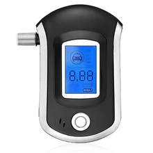 Портативный алкотестер цифровой алкотестер с 6 мундштуками и ЖК-дисплеем идеально подходит для ночного чтения черный