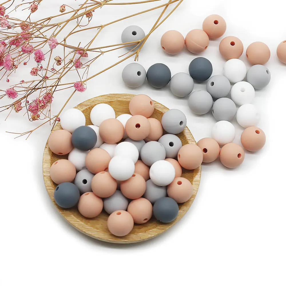 Silicone Round Beads 9MM Baby Teething Chewable Beads DIY Baby Rodent Pacifier Chain Toys Accessories Goods teething toys silicone teething toys baby teething toys silicone beads silicone teether silicone teething beads 20Pcs