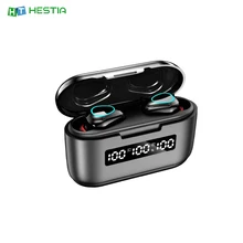 G40 TWS5 1 three screen digital display aperture light touch bluetooth headset emergency charging mobile phone holder function