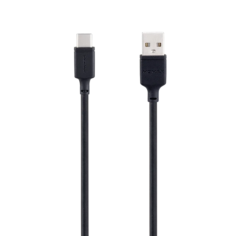 black Маленький белый кабель MOMAX(TYPE C-USB a-0.3m/1 м) мягкий для использования 3а большой ток жирная линия сердечника армирования - Цвет: black