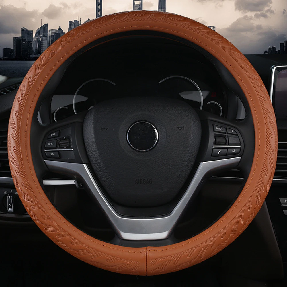 Роскошные Чехлы для руля из натуральной кожи 38 см|Чехлы на руль| |