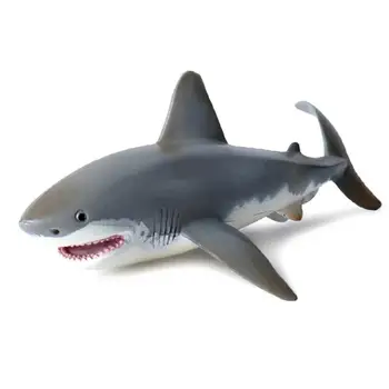 

Large Size Sea Life Animals Soft Great White Shark Big Shark Action Figures Model Lifelike Educational Toys For Kids Gift