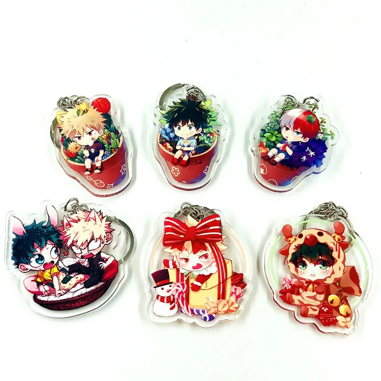 Аниме My Hero Academy брелок Midoriya Izuku Tokoyami Fumikage Todoroki Shouto Bakugou Katsuki акриловый брелок милый мультфильм