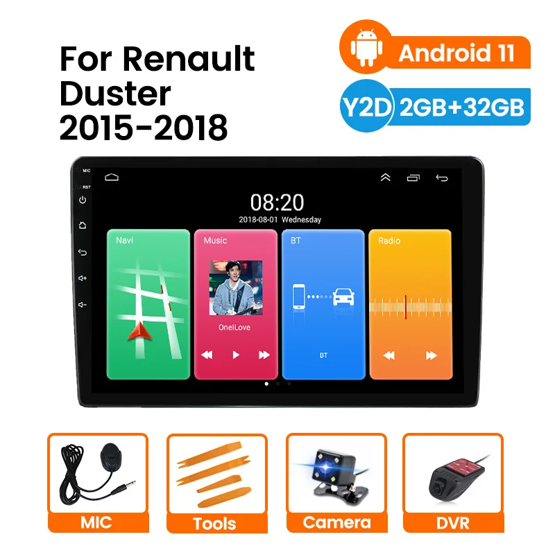 Автомагнитола на Android 11 RDS мультимедийный видеоплеер для Renault Duster Dacia 2015 2016 2017 2018
