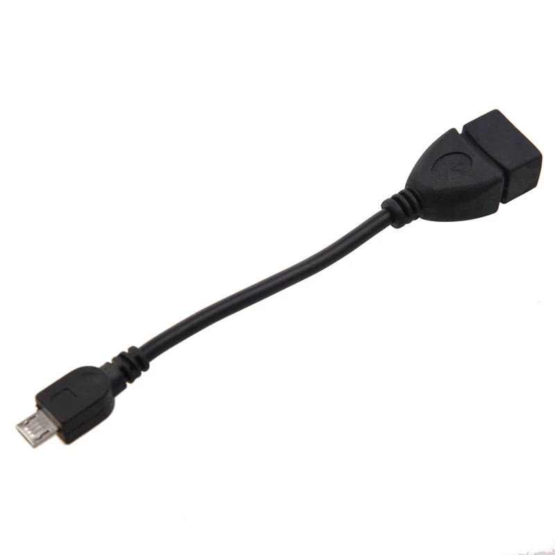 

15cm OTG Cable Micro-USB male + USB female socket (Black)
