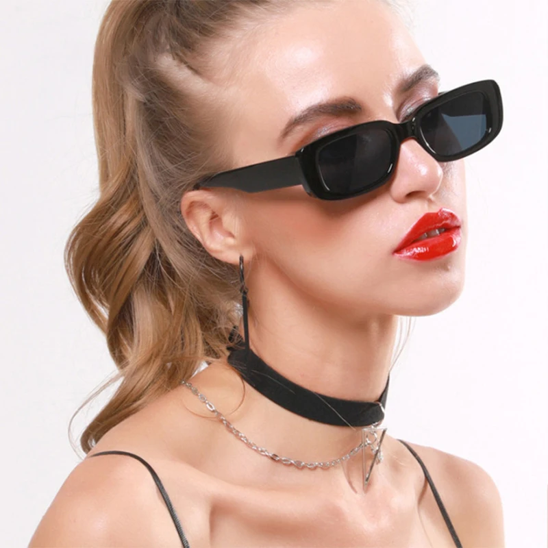 

Retro Small Square Ladies Sunglasses Fashion Designer Retro Sunglasses Rectangular Sunglasses Candy-Colored Glasses Frame UV400
