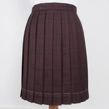 Японская женская униформа плиссированная юбка JK школьная форма юбка для девочек-подростков Студенческая Высокая талия винно-красная черная клетчатая юбка Мори для девушки