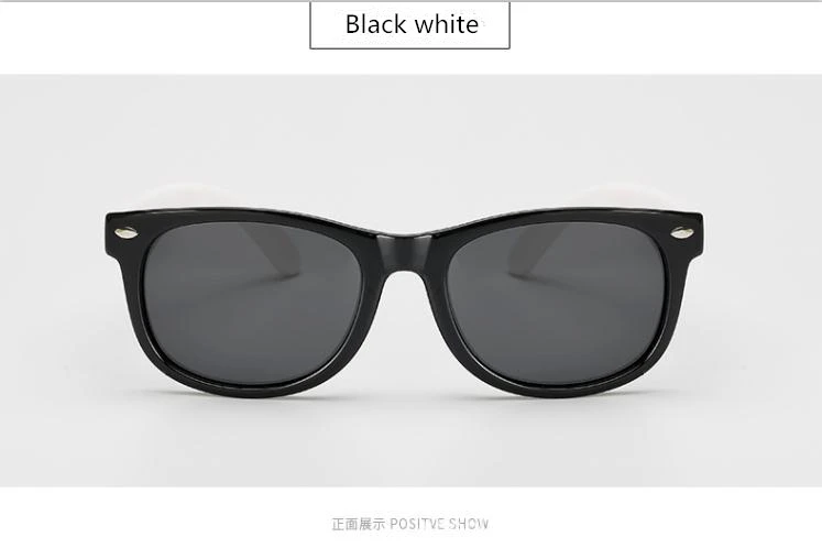 black white Занавес Новые поляризованные солнцезащитные очки для детей TR90 силиконовые защитные зеркальные очки для мальчиков солнцезащитные очки для девочек Подарки для детей детские очки UV400 Gafas - Цвет линз: black white