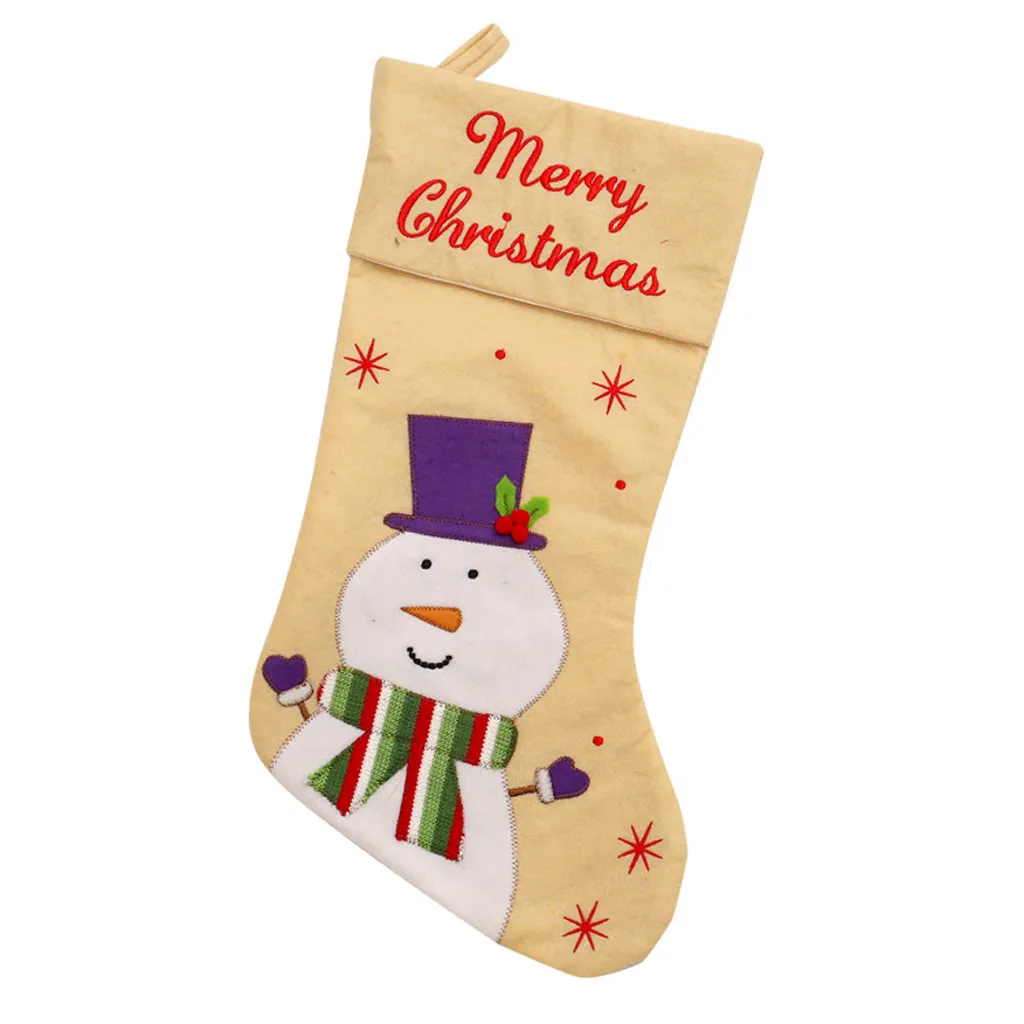 Candy Socks Santa Snowman Pendant Christmas Ornaments New Year Christmas Decorations for Home Christmas Tree Decorations Navidad