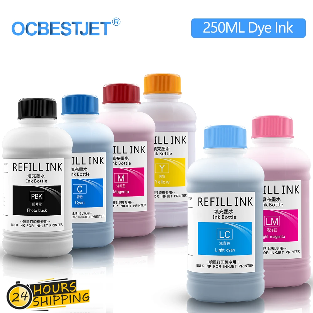 250ml*6 Dye Ink For Epson D700 Fuji Dx100 Inkjet Printer For T7821