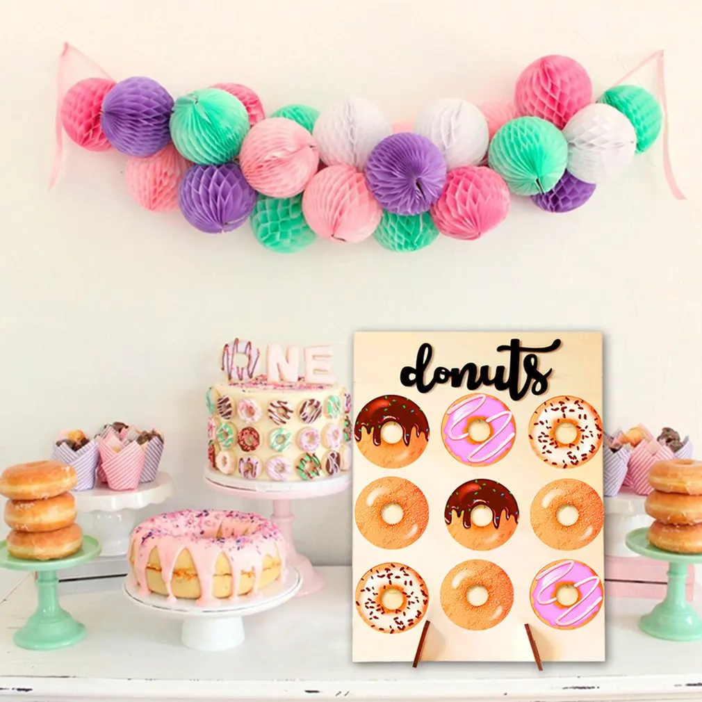 Wooden Donut Wall Stand Donut Party Decoration Doughnut Holder Bride Wedding Party Decor Birthday Party Supplies Baby Shower