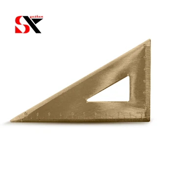 

High quality Triangular plate brass ruler Measuring tools for school student Educational Supplies gift